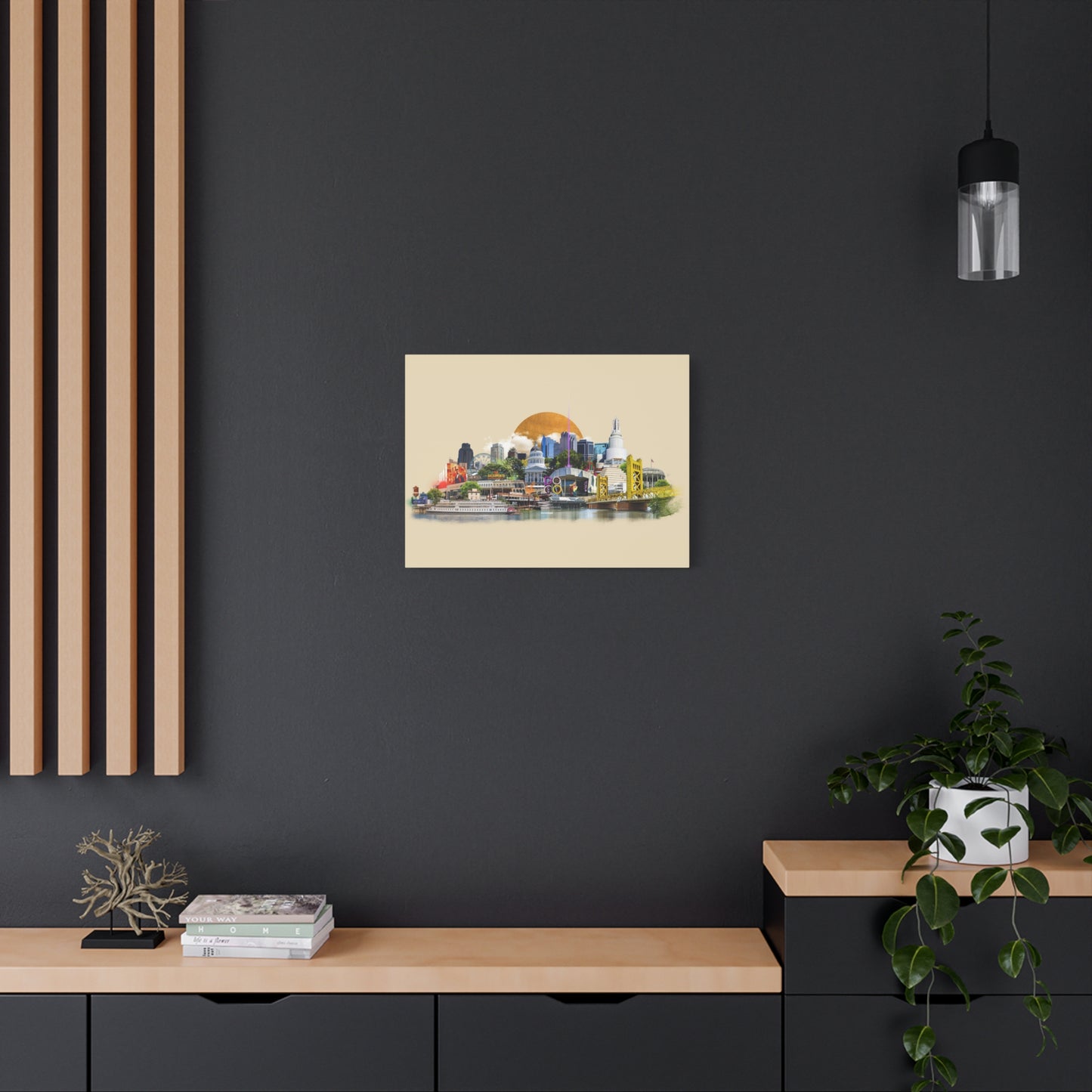 Sacramento Skyline Matte Canvas Wall Art