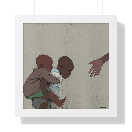 Helping Hand Framed Poster