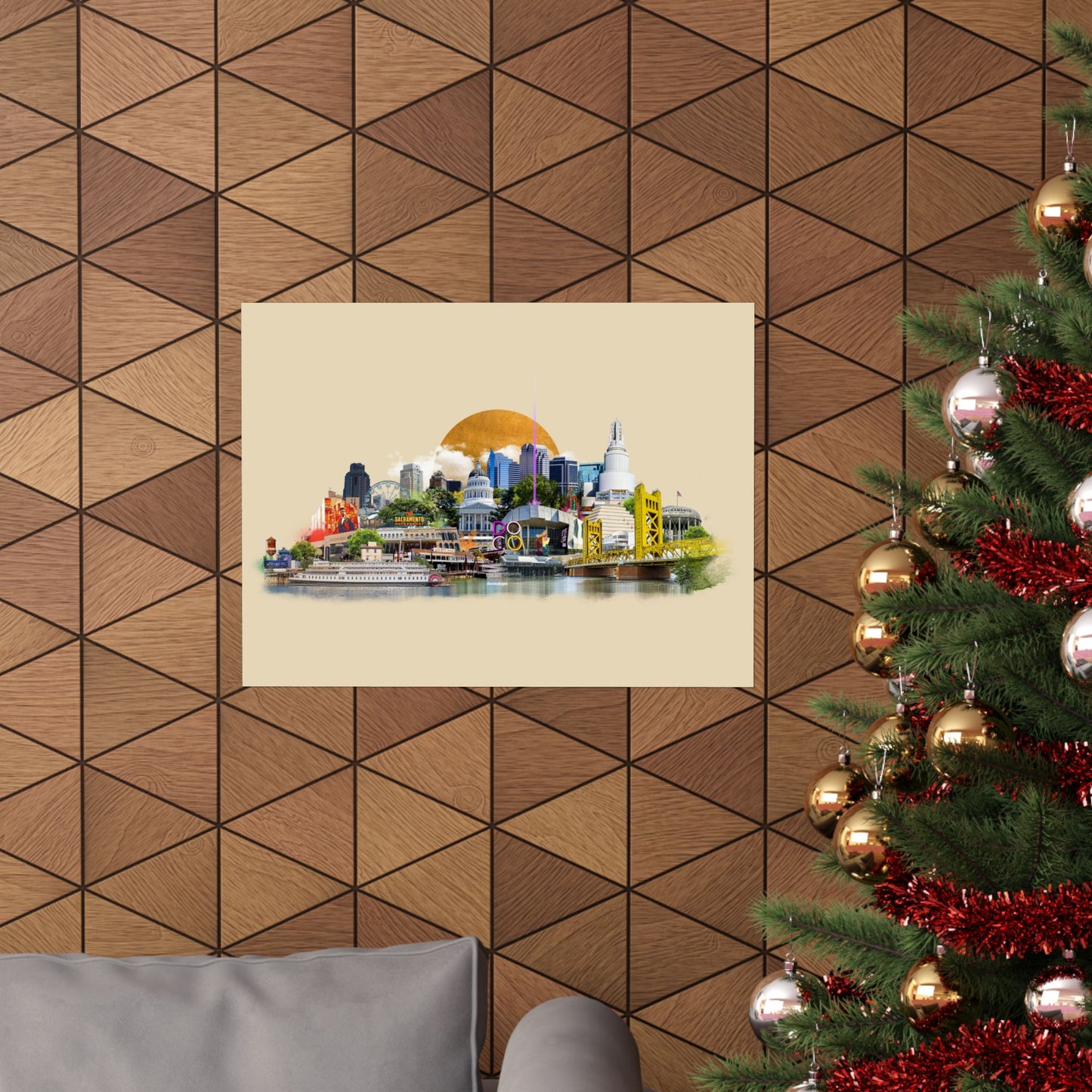 SACRAMENTO Cityscape Matte Horizontal Poster - Vibrant Urban Art for Home Decor