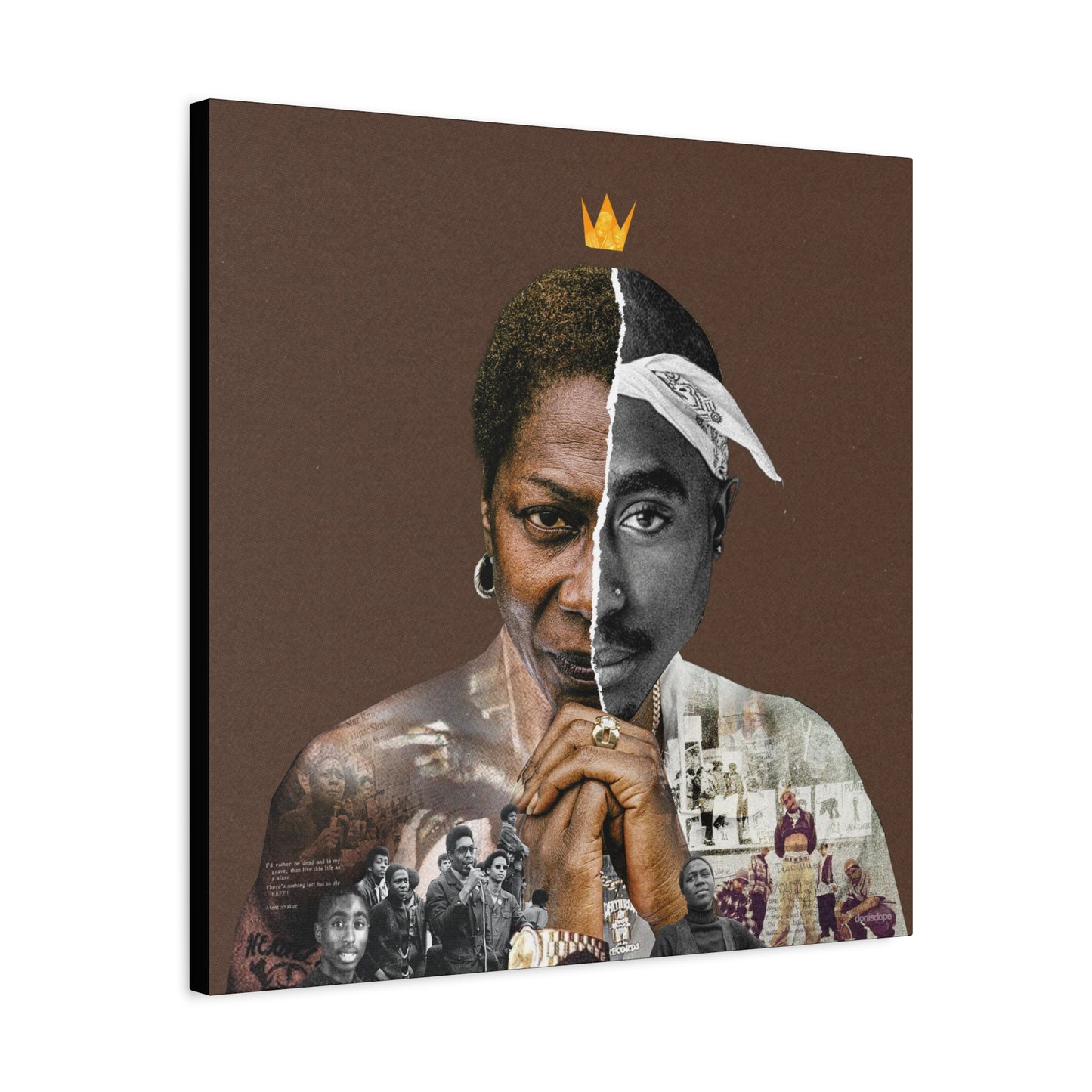 Tupac & Afeni Square Canvas