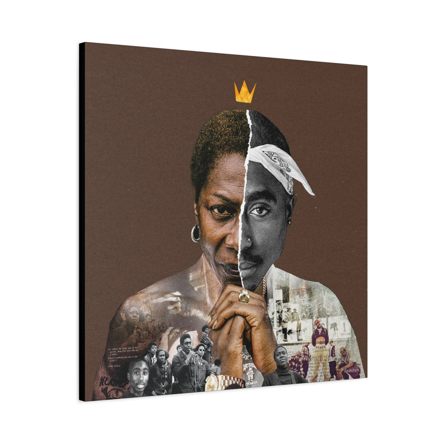 Tupac & Afeni Square Canvas