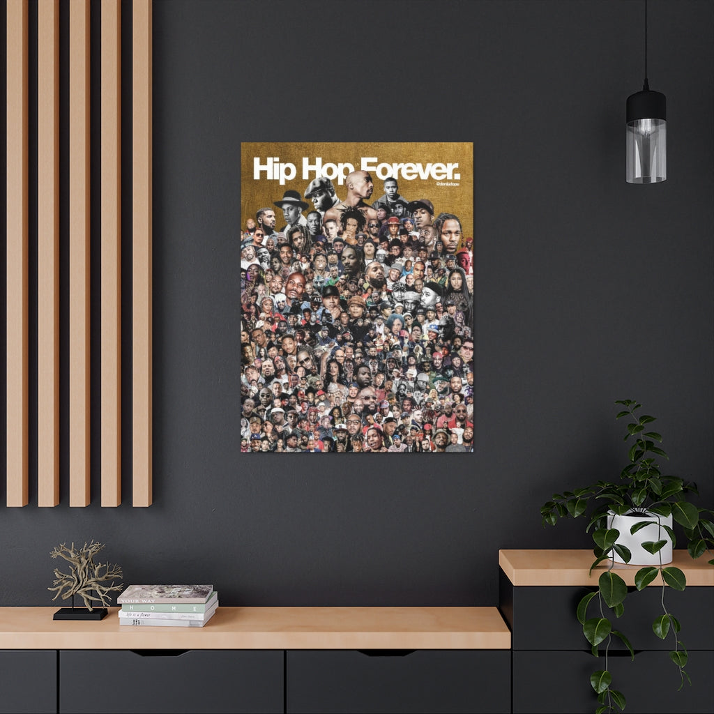 Hip Hop Forever (Gold) Wrapped Canvas