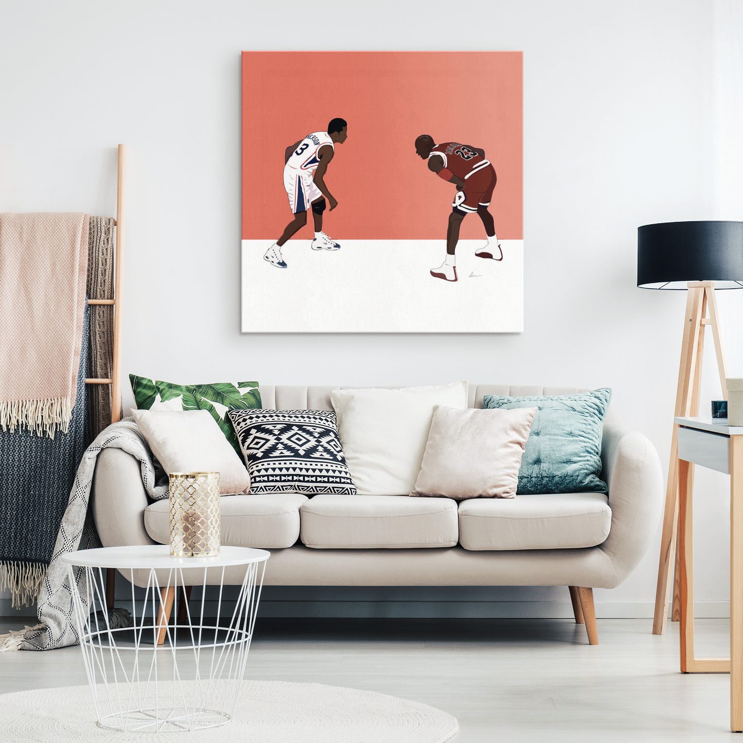 AI vs MJ Square Canvas
