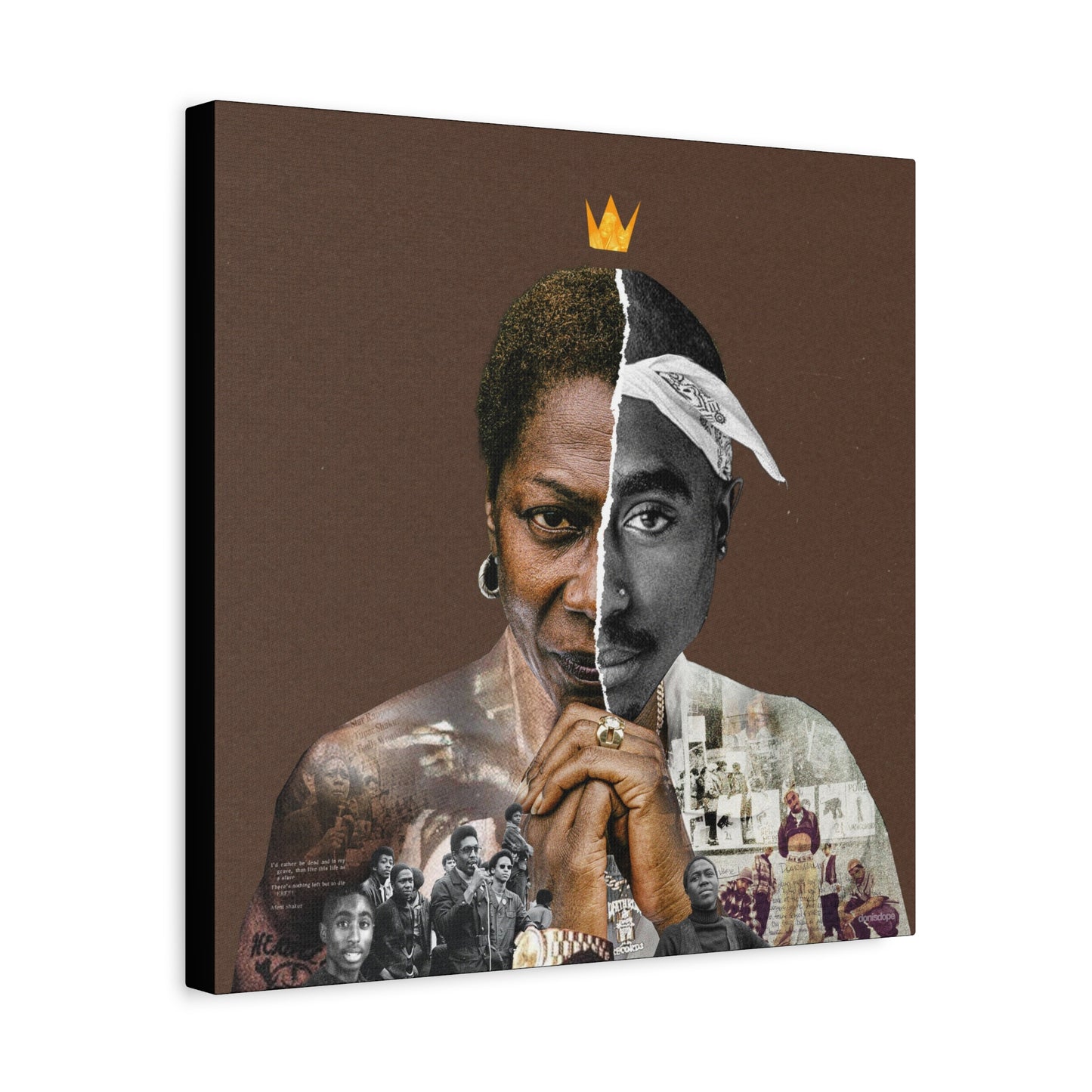 Tupac & Afeni Square Canvas