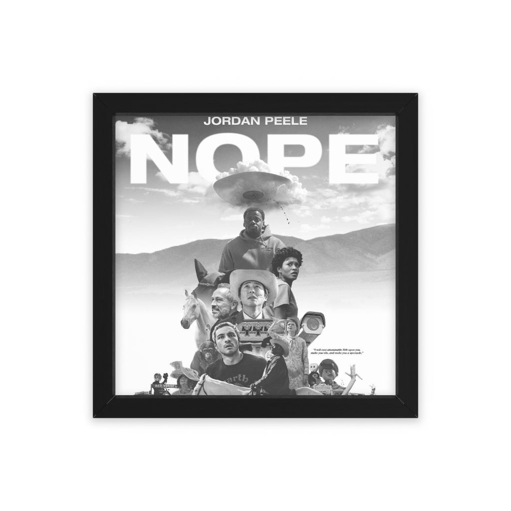 NOPE Framed Film Print (Black/White)