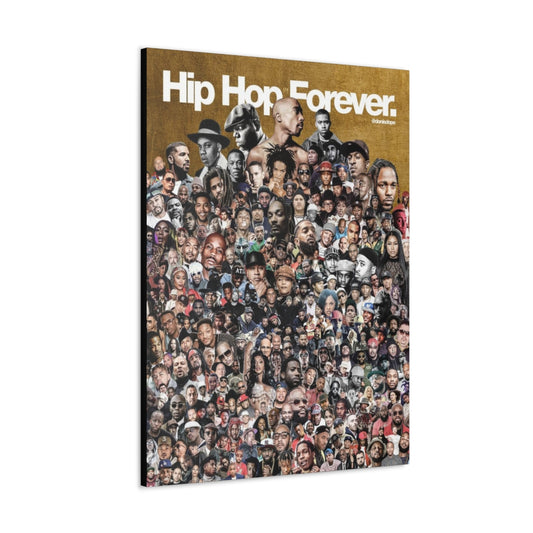 Hip Hop Forever (Gold) Wrapped Canvas
