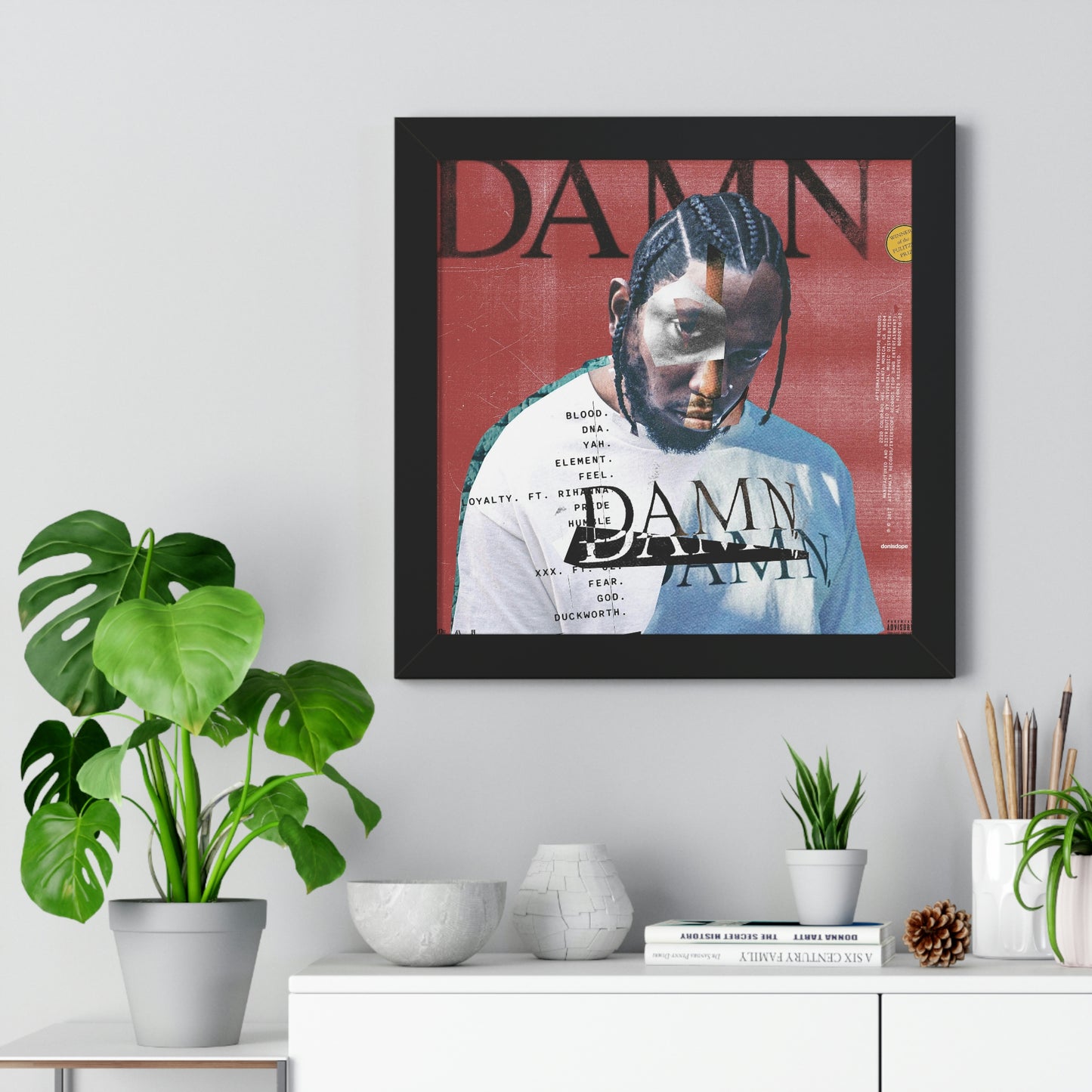 DAMN Framed Print