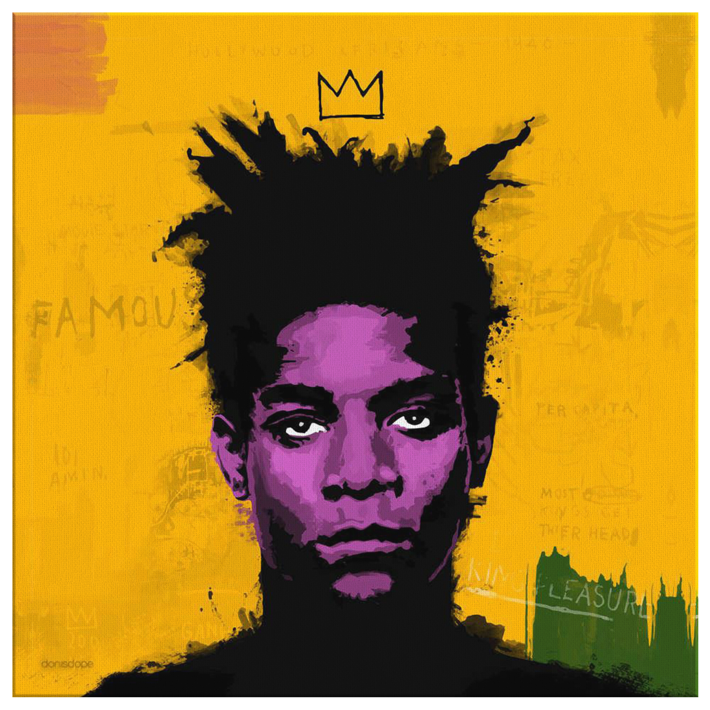 Basquiat Square Canvas